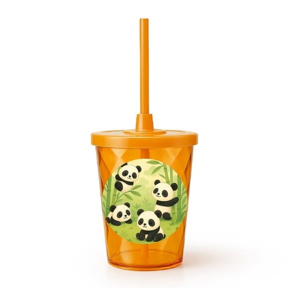 Copo Twister Personalizado 300ml Pandinhas