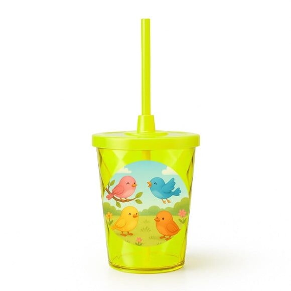 Copo Twister Personalizado 300ml Passarinhos