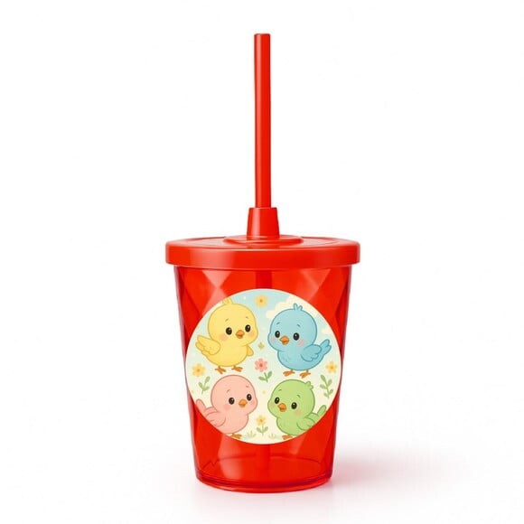 Copo Twister Personalizado 300ml Passarinhos Baby
