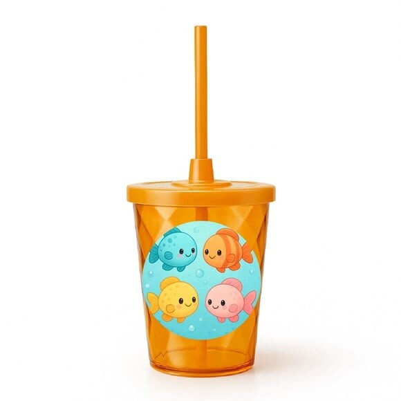 Copo Twister Personalizado 300ml Peixinhos Baby