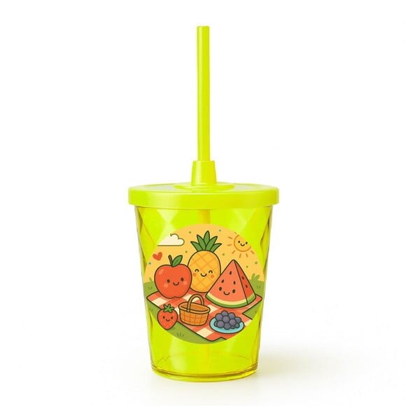 Copo Twister Personalizado 300ml Piquenique das Frutas