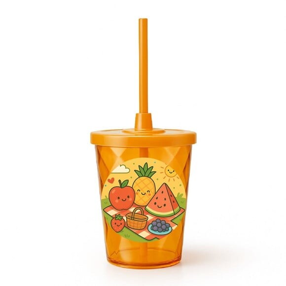 Copo Twister Personalizado 300ml Piquenique das Frutas