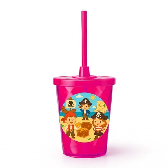 Copo Twister Personalizado 300ml Piratas