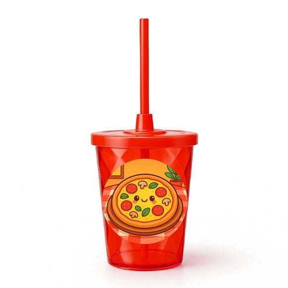 Copo Twister Personalizado 300ml Pizza Divertida