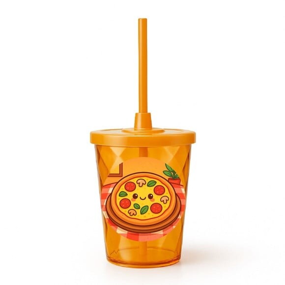 Copo Twister Personalizado 300ml Pizza Divertida