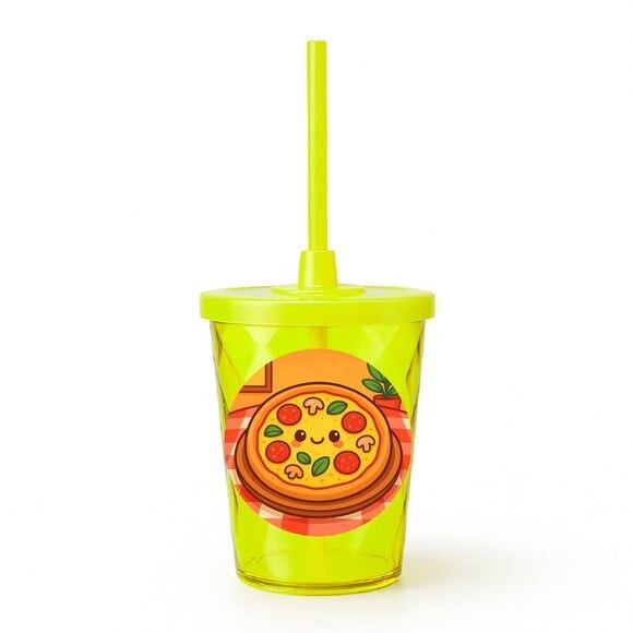 Copo Twister Personalizado 300ml Pizza Divertida