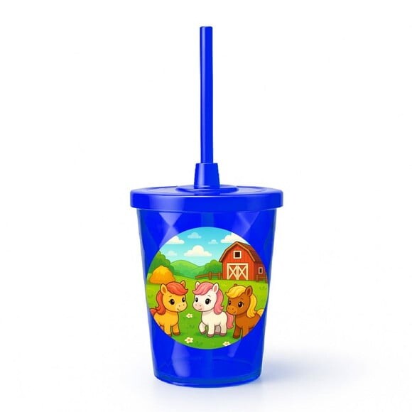 Copo Twister Personalizado 300ml Pôneis