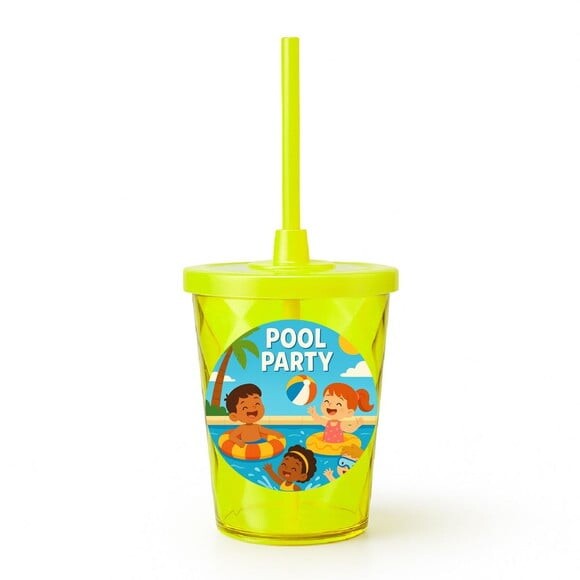 Copo Twister Personalizado 300ml Pool Party
