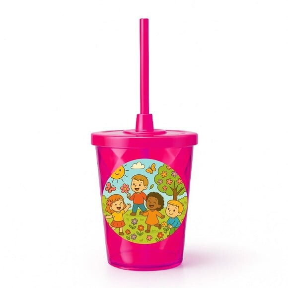 Copo Twister Personalizado 300ml Primavera Divertida