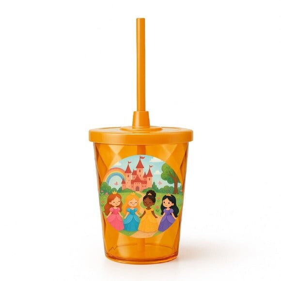Copo Twister Personalizado 300ml Princesas Encantadas