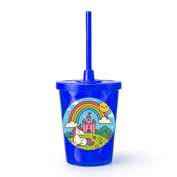 Copo Twister Personalizado 300ml Reino do Arco-íris