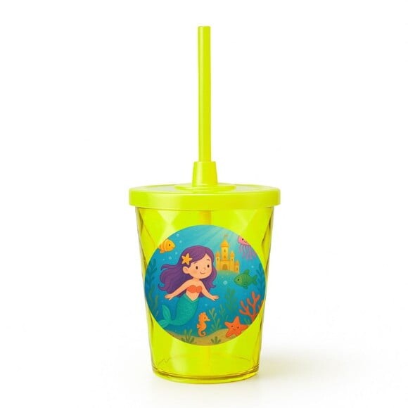 Copo Twister Personalizado 300ml Reino Subaquático
