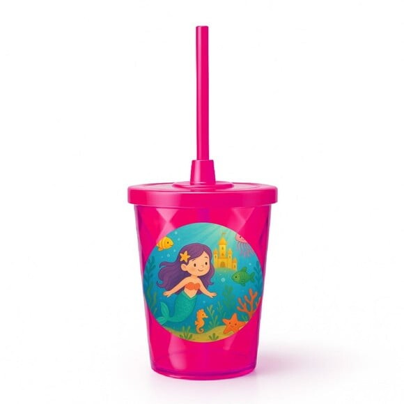 Copo Twister Personalizado 300ml Reino Subaquático