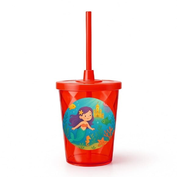 Copo Twister Personalizado 300ml Reino Subaquático