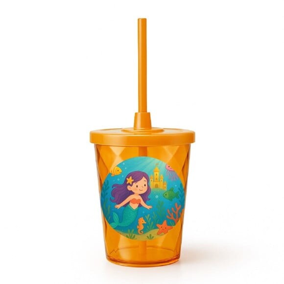 Copo Twister Personalizado 300ml Reino Subaquático
