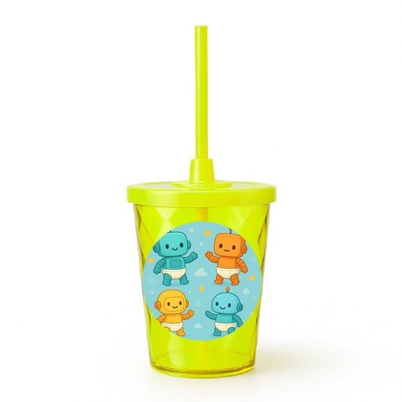 Copo Twister Personalizado 300ml Robôs Baby