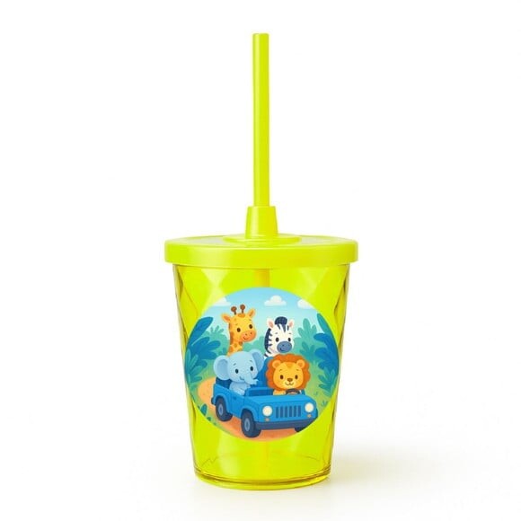 Copo Twister Personalizado 300ml Safari Azul