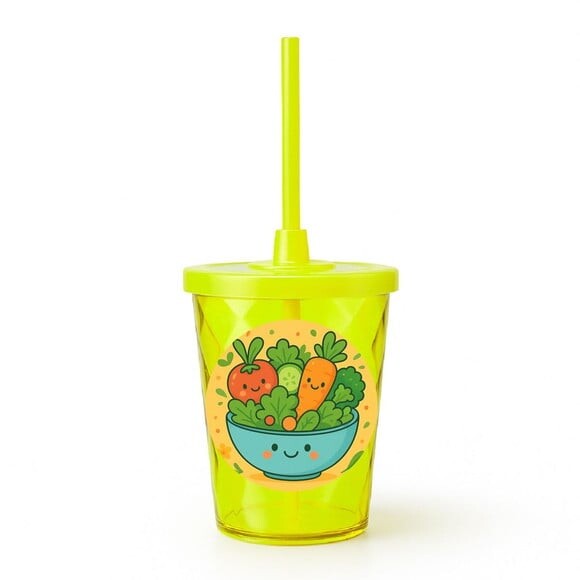 Copo Twister Personalizado 300ml Salada Divertida