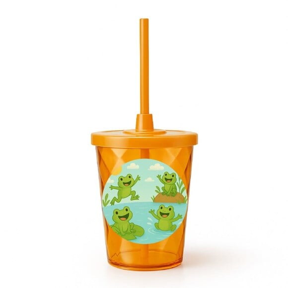 Copo Twister Personalizado 300ml Sapos Divertidos
