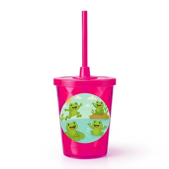 Copo Twister Personalizado 300ml Sapos Divertidos