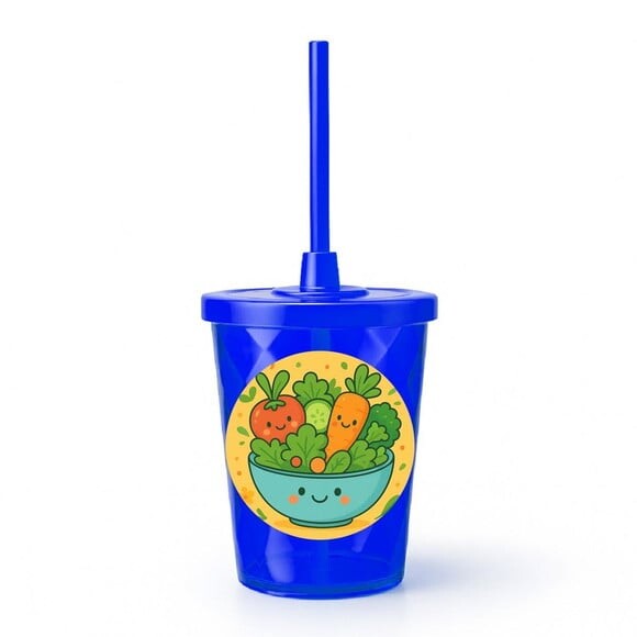 Copo Twister Personalizado 300ml Salada Divertida
