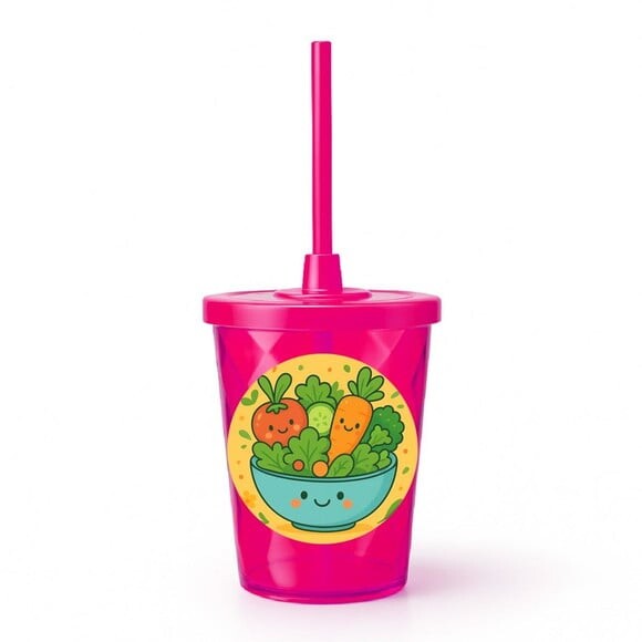 Copo Twister Personalizado 300ml Salada Divertida