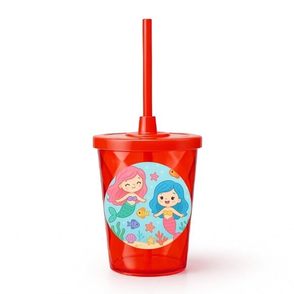 Copo Twister Personalizado 300ml Sereias