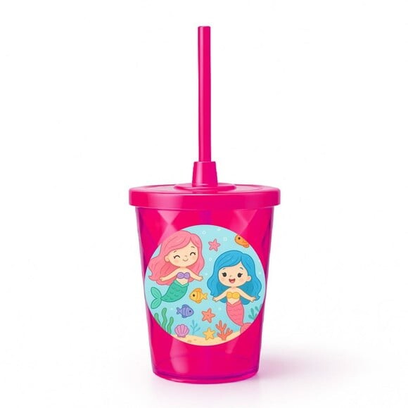 Copo Twister Personalizado 300ml Sereias