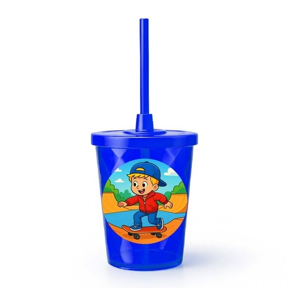 Copo Twister Personalizado 300ml Skate Kids