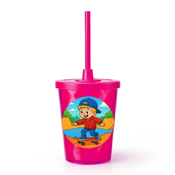 Copo Twister Personalizado 300ml Skate Kids