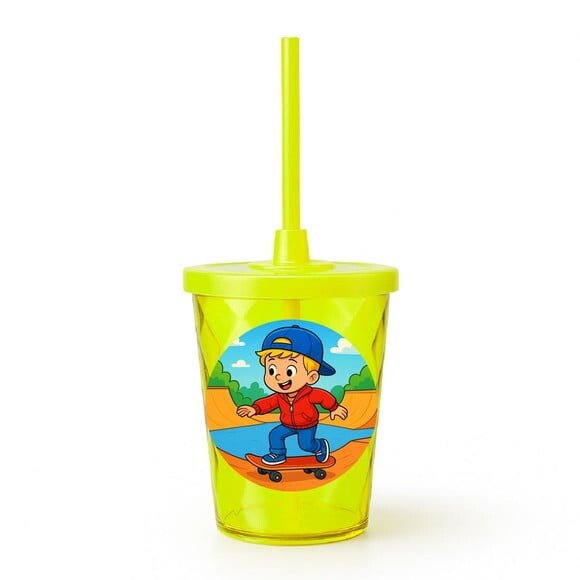 Copo Twister Personalizado 300ml Skate Kids