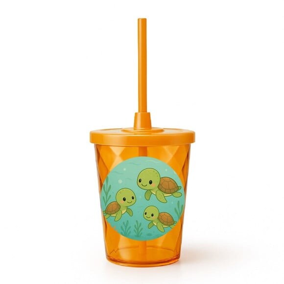 Copo Twister Personalizado 300ml Tartaruguinhas