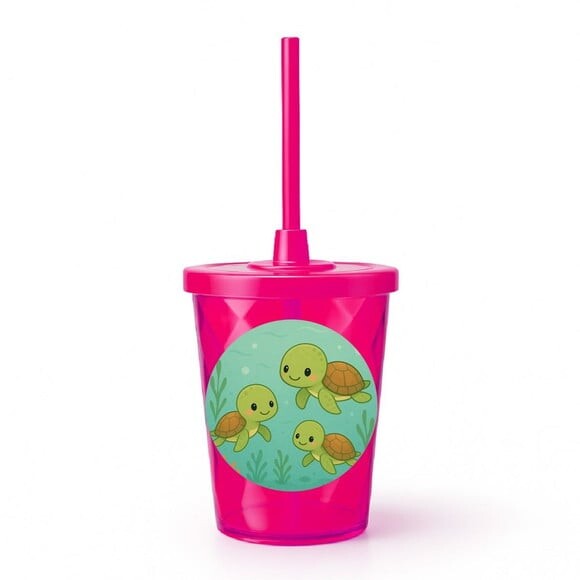 Copo Twister Personalizado 300ml Tartaruguinhas