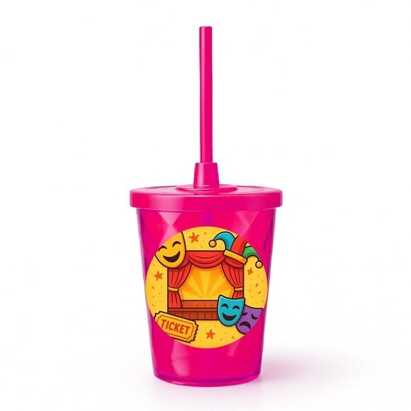 Copo Twister Personalizado 300ml Teatro Infantil