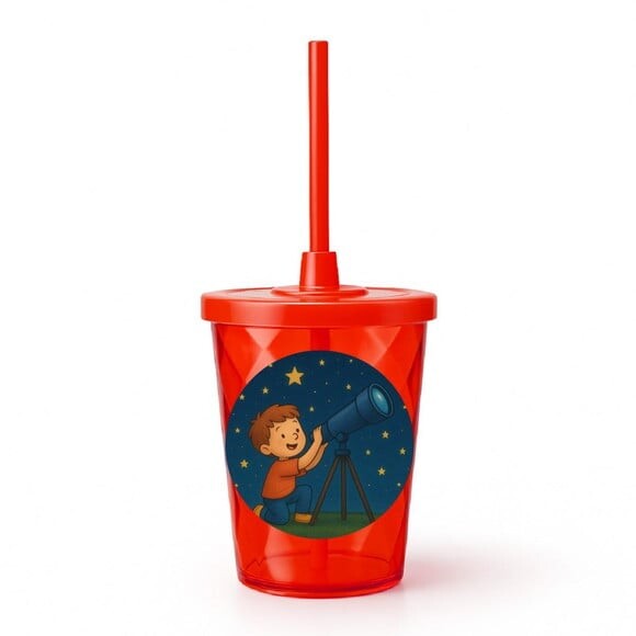 Copo Twister Personalizado 300ml Telescópio Kids