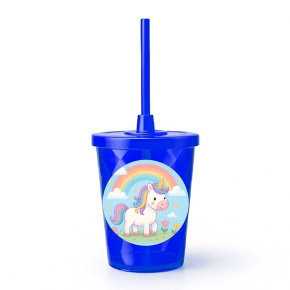 Copo Twister Personalizado 300ml Unicórnio