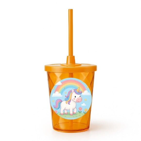 Copo Twister Personalizado 300ml Unicórnio
