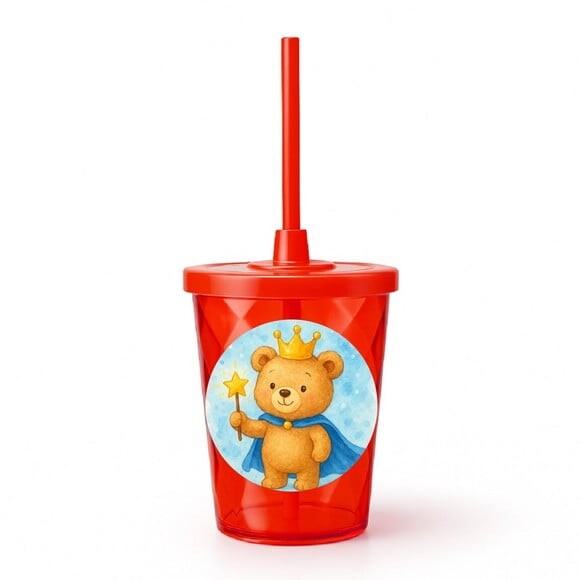 Copo Twister Personalizado 300ml Ursinho Príncipe