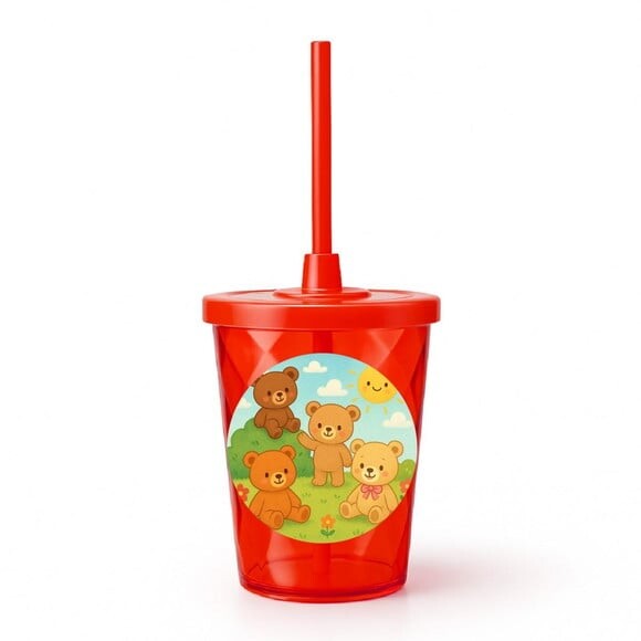 Copo Twister Personalizado 300ml Ursinhos