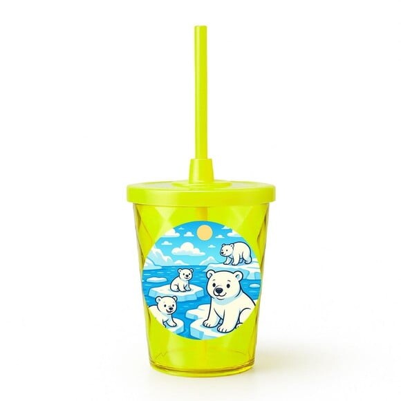 Copo Twister Personalizado 300ml Ursos Polares