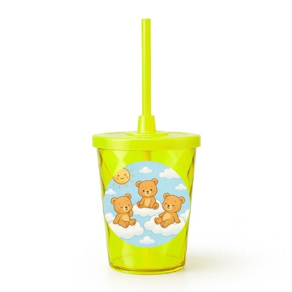 Copo Twister Personalizado 300ml Ursinhos na Nuvem