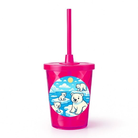 Copo Twister Personalizado 300ml Ursos Polares