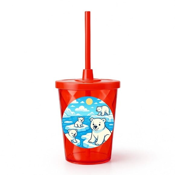 Copo Twister Personalizado 300ml Ursos Polares