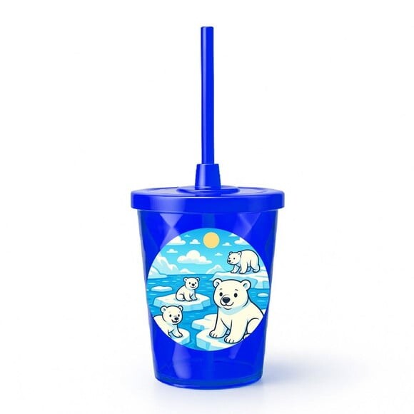 Copo Twister Personalizado 300ml Ursos Polares