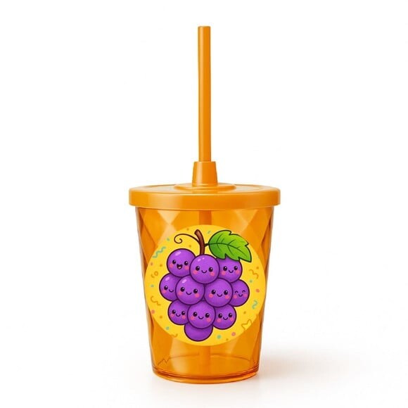 Copo Twister Personalizado 300ml Uvinhas Fofas