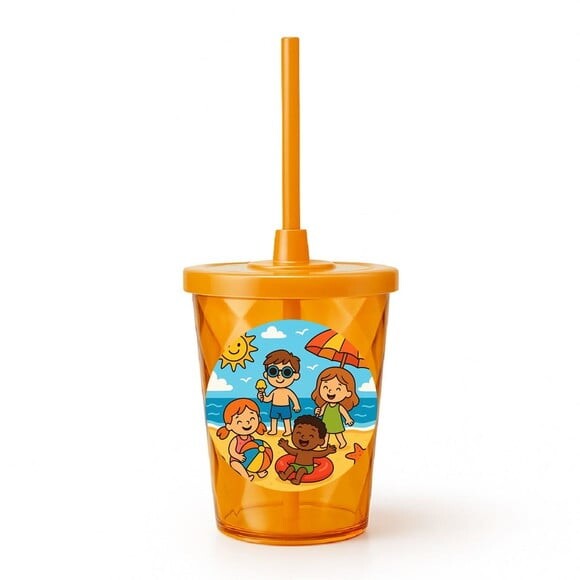Copo Twister Personalizado 300ml Verão Divertido