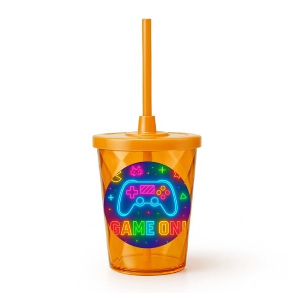 Copo Twister Personalizado 300ml Video Game Neon
