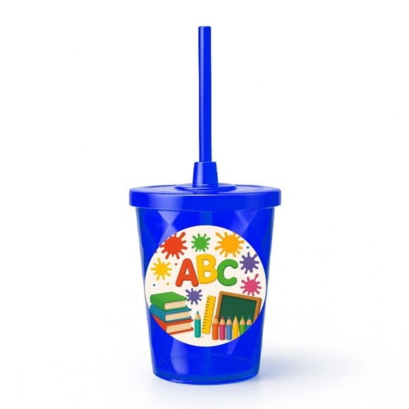 Copo Twister Personalizado 300ml Volta às Aulas