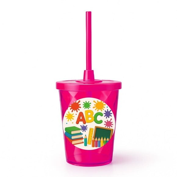 Copo Twister Personalizado 300ml Volta às Aulas