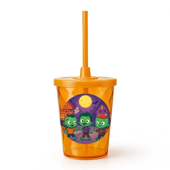 Copo Twister Personalizado 300ml Zumbis Fofinhos